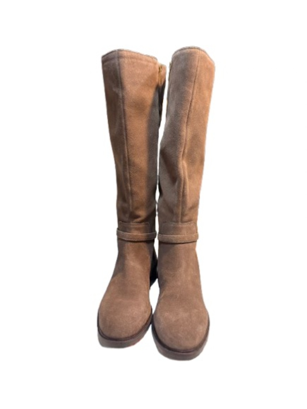 Vince Camuto Adria Suede Link Hardware Tall Riding Boots Womens 10 - Picture 3 of 14